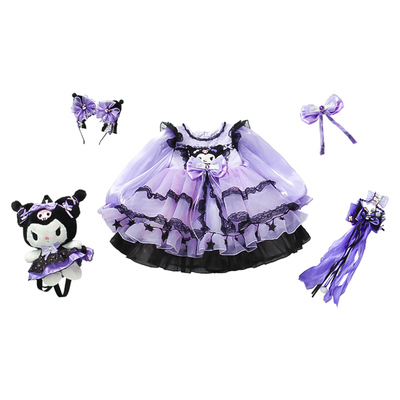 库洛米女童洛丽塔公主裙秋季2025新款儿童洋气裙子女宝长袖连衣裙