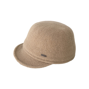 日系简约羊毛呢骑士帽子女秋冬季韩系百搭马术帽复古鸭舌帽显脸小