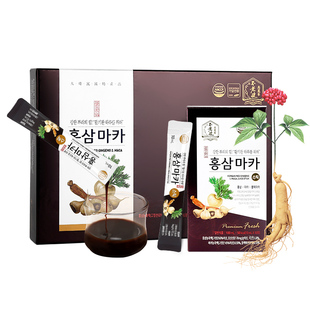 不老健高丽参玛咖红参液男士肾保健养生补品进口韩国黑参玛卡饮品