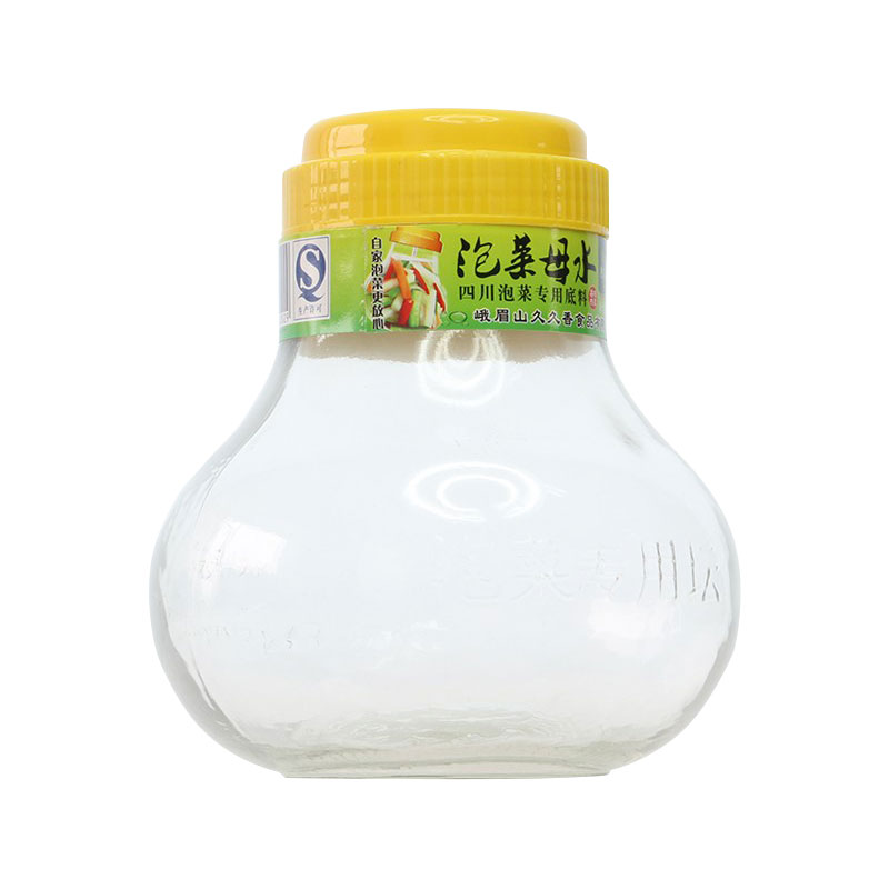 山久香排氣泡菜壇子家用自制四川泡菜玻璃壇不生花送泡菜母水底料