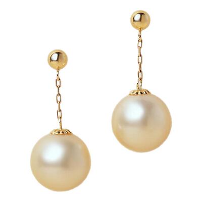 轻奢高级akoya羽皇金18K金耳坠