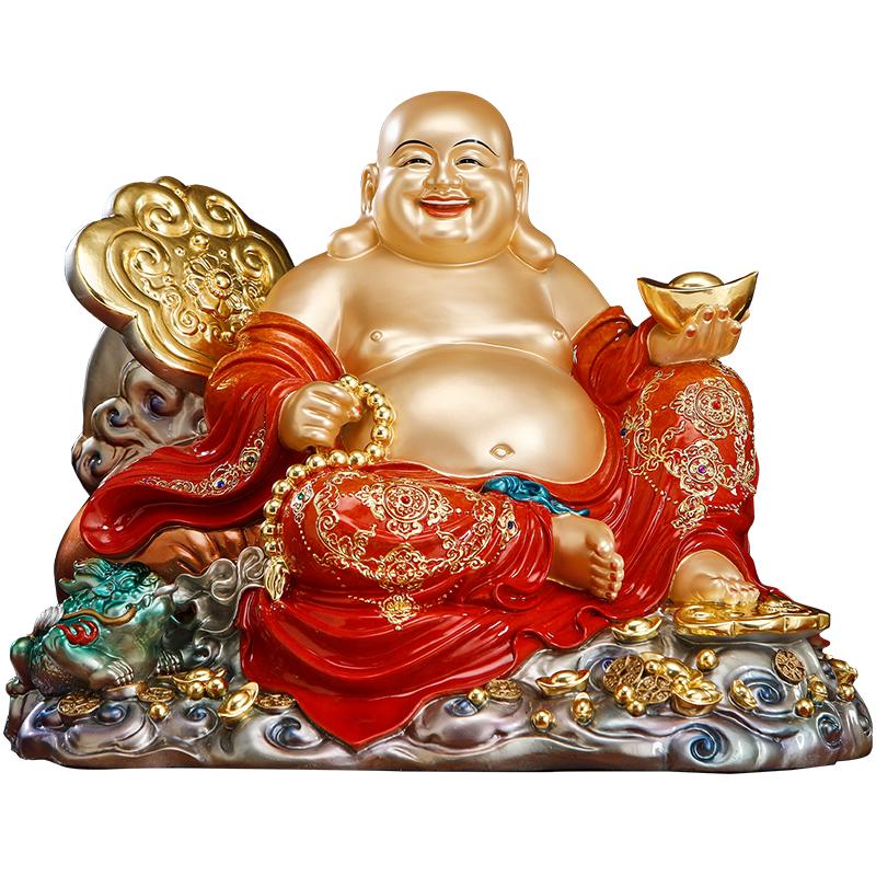 黄铜弥勒佛摆件如意招财笑佛