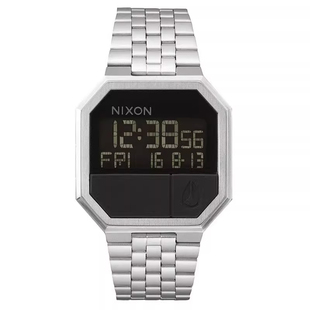 海外代购尼克松NIXON方形银色星期数字腕表显示石英男手表A158502