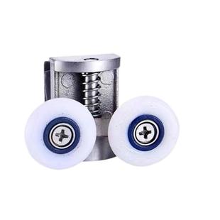 304不锈钢弹簧轮淋浴房滑轮玻璃推拉吊轮淋浴房配件老式滑轮