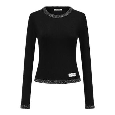 亮片针织舒适实穿毛衣黑色白色