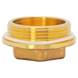 黄铜过滤器堵头六角堵头y型过滤器专用全铜封头地暖排污过滤网6分