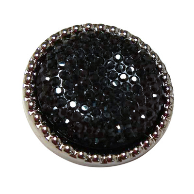 黑边黑色满天星镶衣风衣纽扣