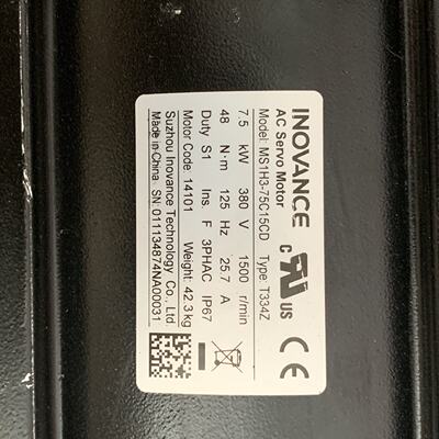 议价汇川INOVANCE伺服电机MS1H3-75C15，7.适用