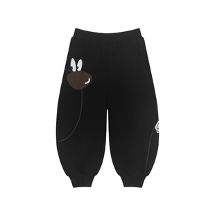 马拉丁童装儿童裤子26新年款男小童趣味口袋针织长裤