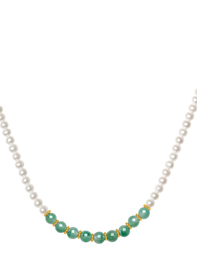 周六福项链女淡水珍珠链坠S925银时尚百搭高级感本命年礼物送女友