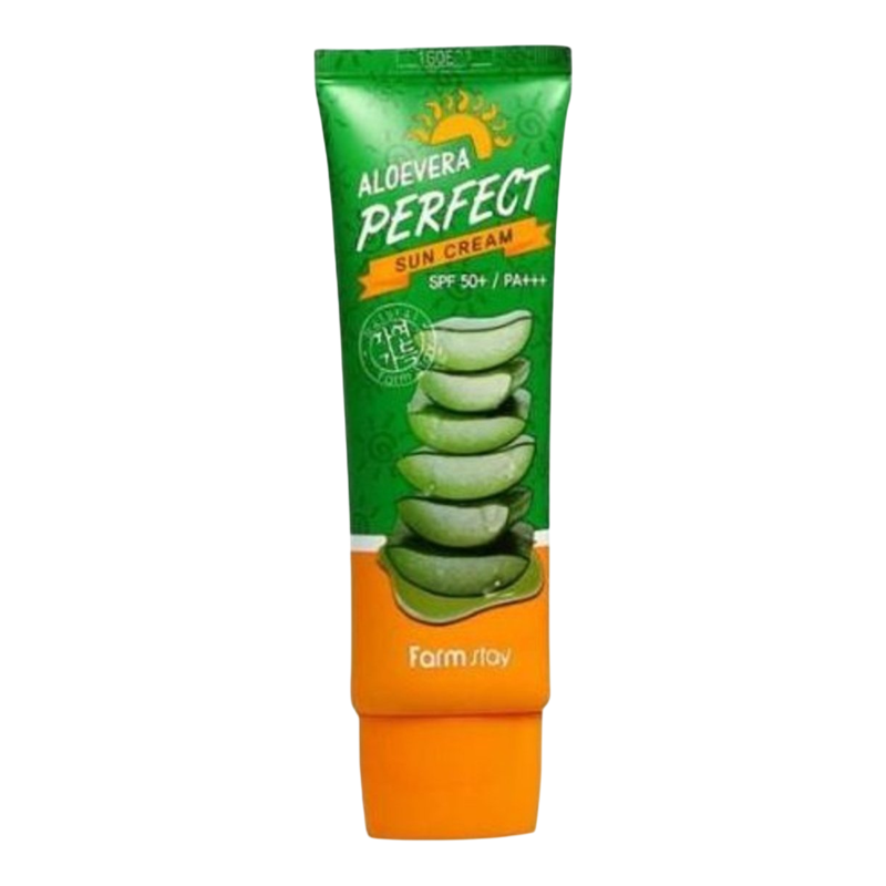 Farm stay 进口韩国天然芦荟滋养防护保湿防晒乳霜SPF50+PA+++70g