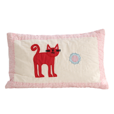 刺绣儿童枕套手工绗缝纯棉枕头套