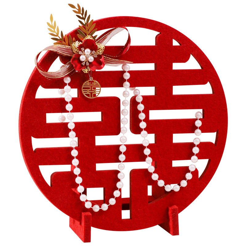 结婚喜字立体摆件婚房布置装饰