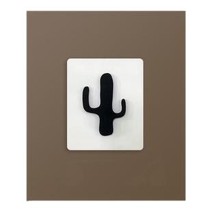 现代简约仙人掌雕刻装饰画客厅餐厅玄关卧室艺术定制实物装置画