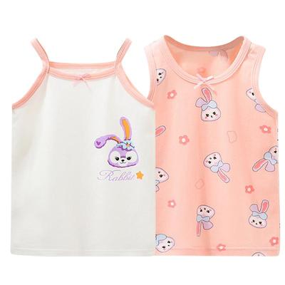 2025夏女童A类纯棉吊带背心工字