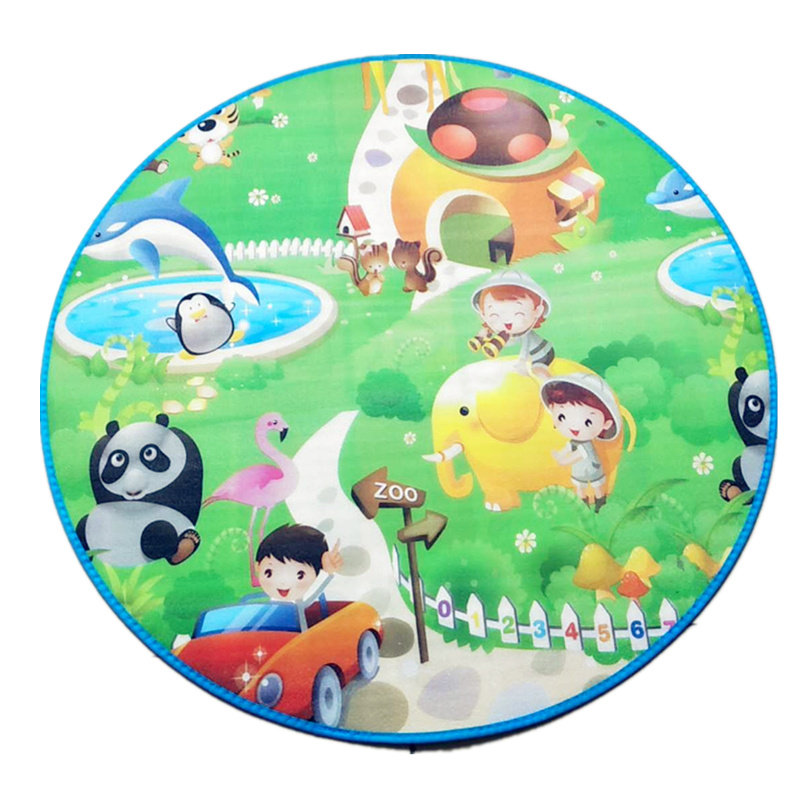 儿童帐篷专用圆形地毯防潮卡通圆垫游戏玩具屋宝宝爬行垫圆爬爬垫