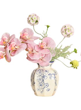 润野花艺 轻奢高端仿真花摆件客厅花束假花摆设蝴蝶兰餐桌装饰花