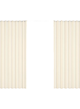 奶油色竖百叶双开纱帘