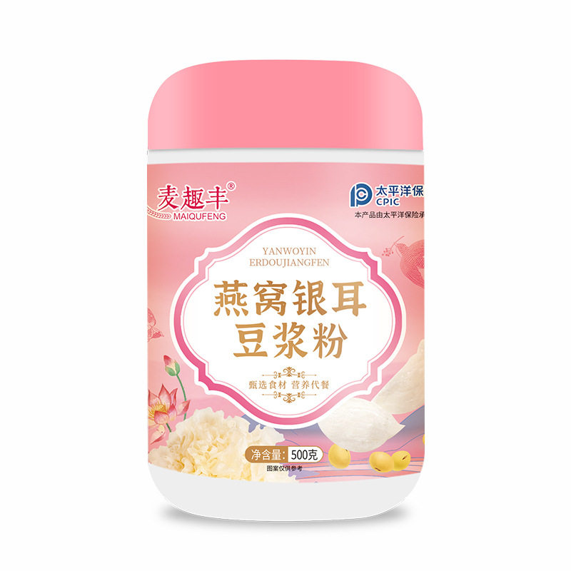 麦趣丰 燕窝银耳豆浆粉500g/罐装冲饮冲泡即食 营养早餐代餐