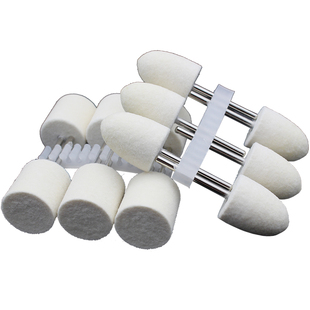 西德羊毛轮4mm-12mm羊毛磨头钻石膏模具镜面抛光磨头气动电磨磨头