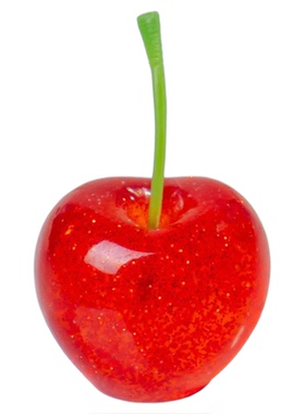 创意仿真水果萌粒细闪樱桃摆件