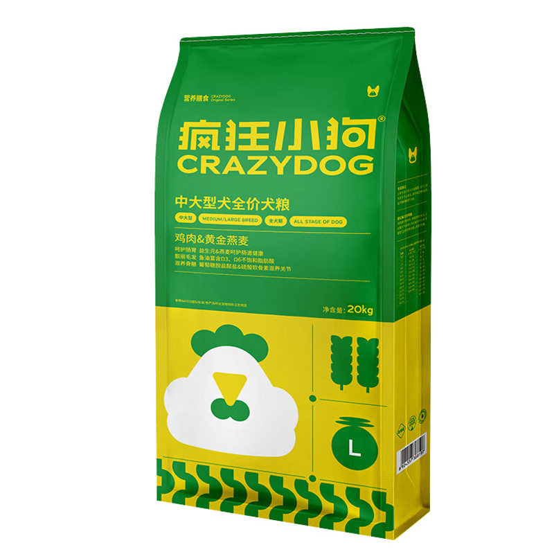 疯狂小狗中大型犬鸡肉黄金燕麦粮