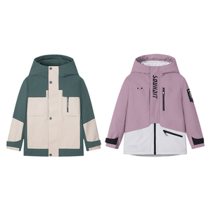 水孩儿儿童外套春秋冬装加绒男童宝宝女童大童连帽厚山系户外风衣