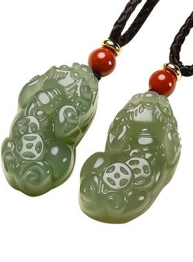 女款一对儿童带证书皮秋貔貅吊坠