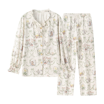 嫚熙秋冬季纯棉月子服家居服