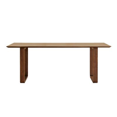 黑胡桃木餐桌长方形家用