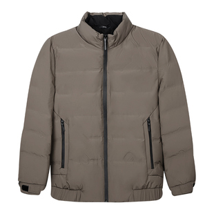 才子男装立领羽绒服男2025冬季新款无缝压胶商务休闲保暖短款外套