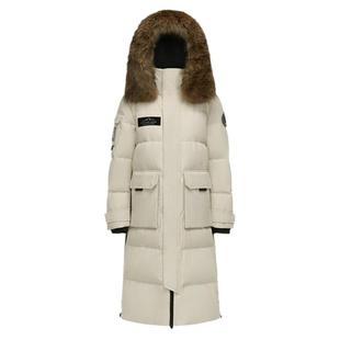 波司登极寒鹅绒大毛领女长款过膝羽绒服东北防寒新年红色加厚外套