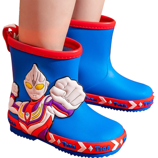 奥特曼儿童雨鞋男童宝宝水鞋男孩套鞋中大童胶鞋上学专用防滑雨靴