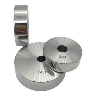 研衡圆饼内孔标准砝码1kg不锈钢M1等通孔带孔10g50g100g200g500g