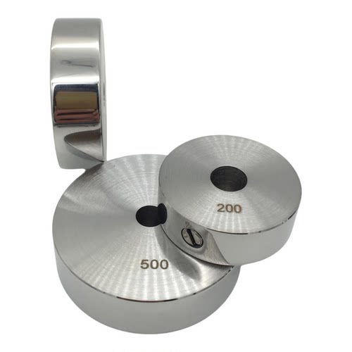 研衡圆饼内孔标准砝码1kg不锈钢M1等通孔带孔10g50g100g200g500g
