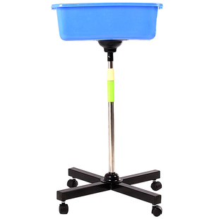 乒乓球多球盆移动多球筐多球架发球机可升降蓝色四爪多球盆送10球