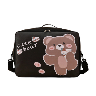 可爱旅行袋男女大容量轻便单肩行李收纳包可套宽拉杆行李箱附加包