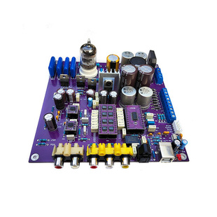 TDA1541 1387X8并联DAC解码板同轴光纤USB输入5670电子管缓冲输出