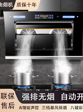 新飞油烟机家用大吸力双电机抽油烟机厨房侧吸出租屋壁挂吸油烟机