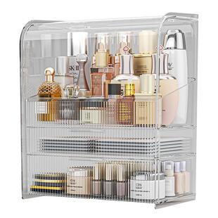 化妆品收纳盒桌面防尘透明高级感大容量多层护肤品置物架亚克力箱