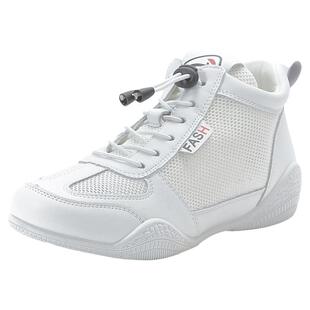 网面小白鞋女2025夏季新款透气不闷脚休闲鞋平底防滑高帮运动女鞋