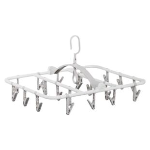 亲有袜子晾晒架20夹晒衣架内衣裤衣架可折叠免安装带多夹子家用