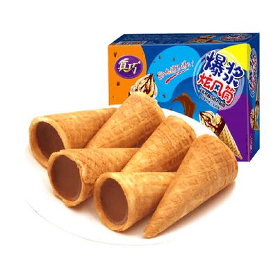 真巧爆浆炫风筒巧克力蛋卷饼干