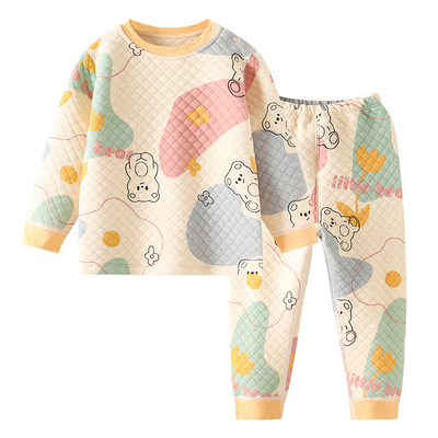 宝宝保暖衣内衣套装纯棉秋冬冬季