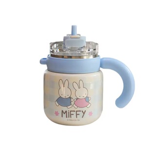 MIFFY米菲可爱保温杯女生高颜值316陶瓷内胆不锈钢水杯学生吸管杯