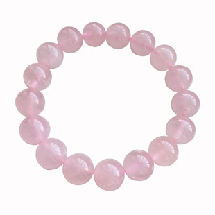 正品天然粉晶手链 芙蓉石手串甜美单圈旺招桃花粉水晶女饰品礼物