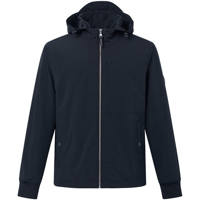 【秋季甄选】Hazzys哈吉斯男士纯色可脱卸连帽夹克休闲时尚外套潮