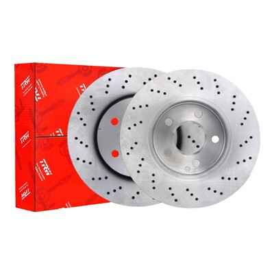 TRW天合前打孔刹车盘适用保时捷911Boxster卡曼