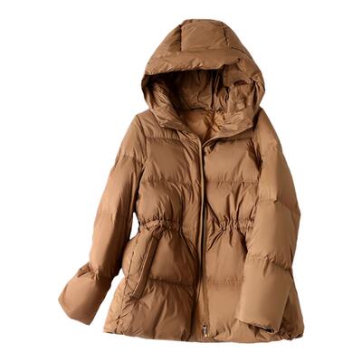 超轻加厚白鹅绒羽绒服女时尚收腰