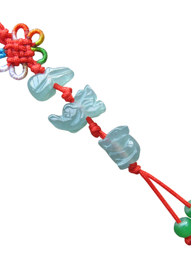 冰种翡翠玉吊坠油青生肖手串